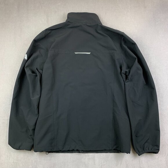 Eddie Bauer First Ascent Mens Sandstone Backbone Jacket Medium Black Full Zip - Picture 10 of 10